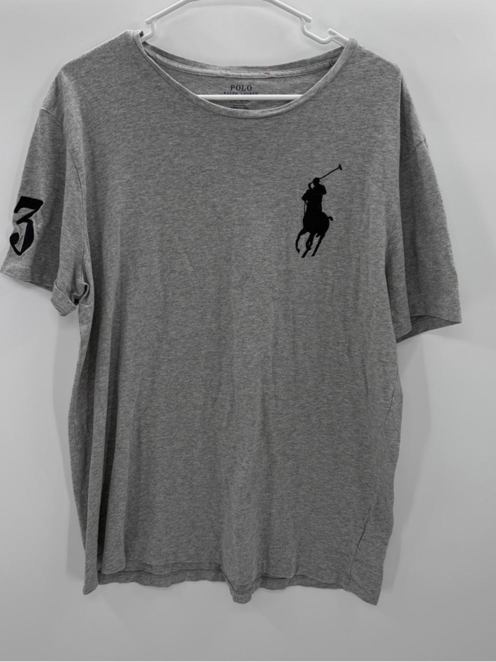 Polo by Ralph Lauren Grey Short-Sleeve Tee with Polo Player Logo
